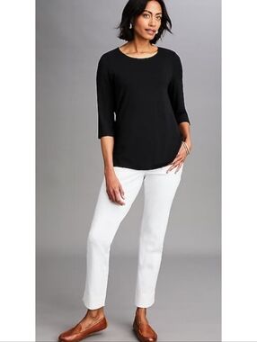 J.Jill Wearever Smooth Knit Jeans White Size SP